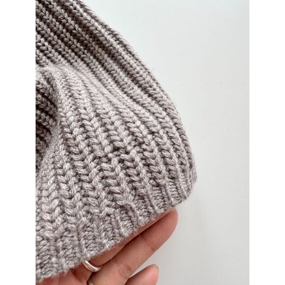 Aritzia WILFRED Montpellier Taupe Ribbed Mock Neck Mini Sweater Dress, Size S - Picture 9 of 16